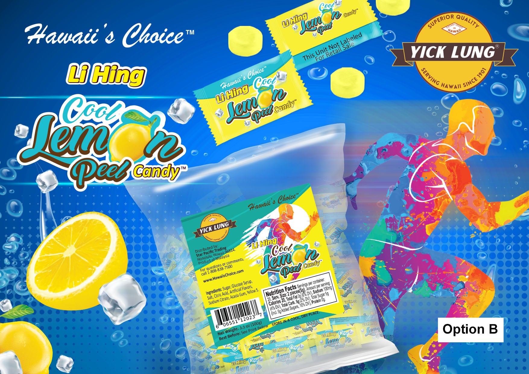 Cool Li Hing Lemon Peel Sports Candy