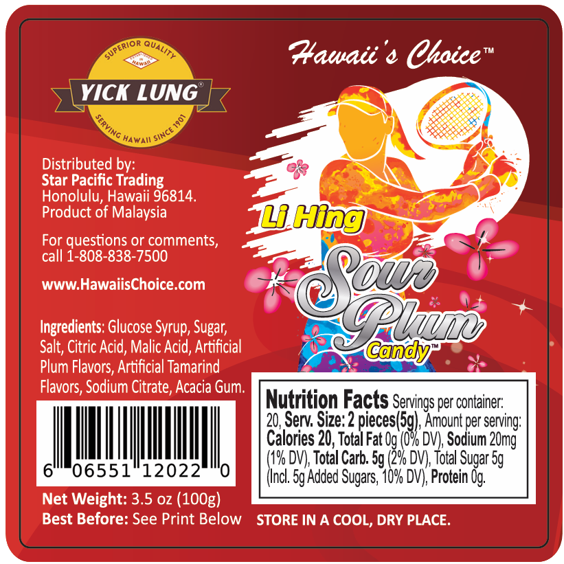 Cool Li Hing Sour Plum Sports Candy